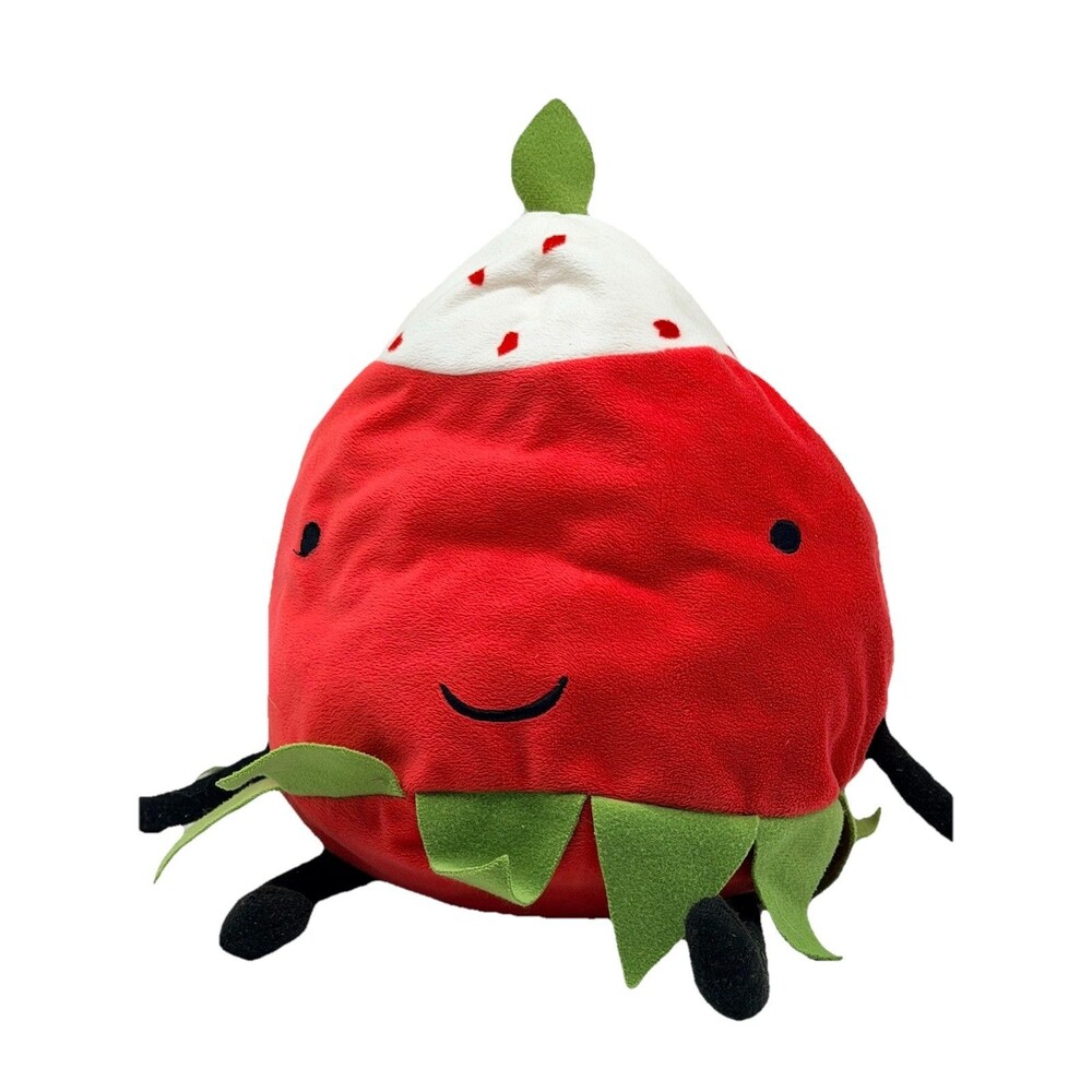 IKEA Torva Strawberry 11" Pillow People Smiling Fruit Plush Soft Stuffed Toy